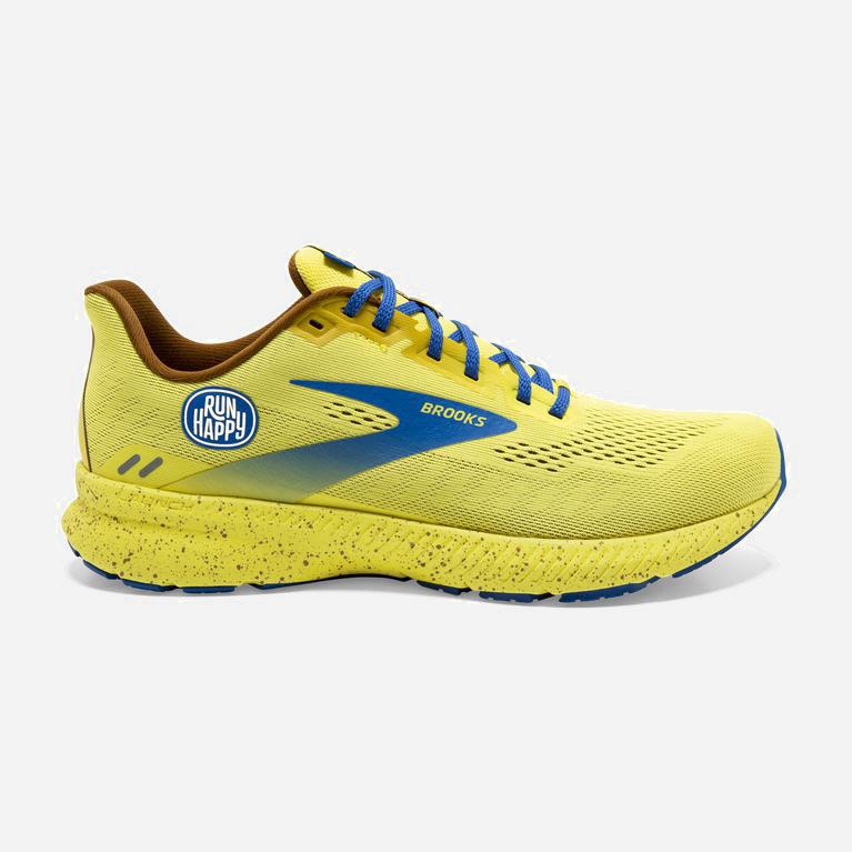 Brooks Launch 8 Light Cushion - Zapatillas Running Asfalto Mujer - Doradas / Azules (CB7590436)